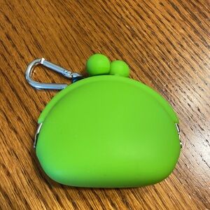 Lime Green Silicone Change Purse Clip On